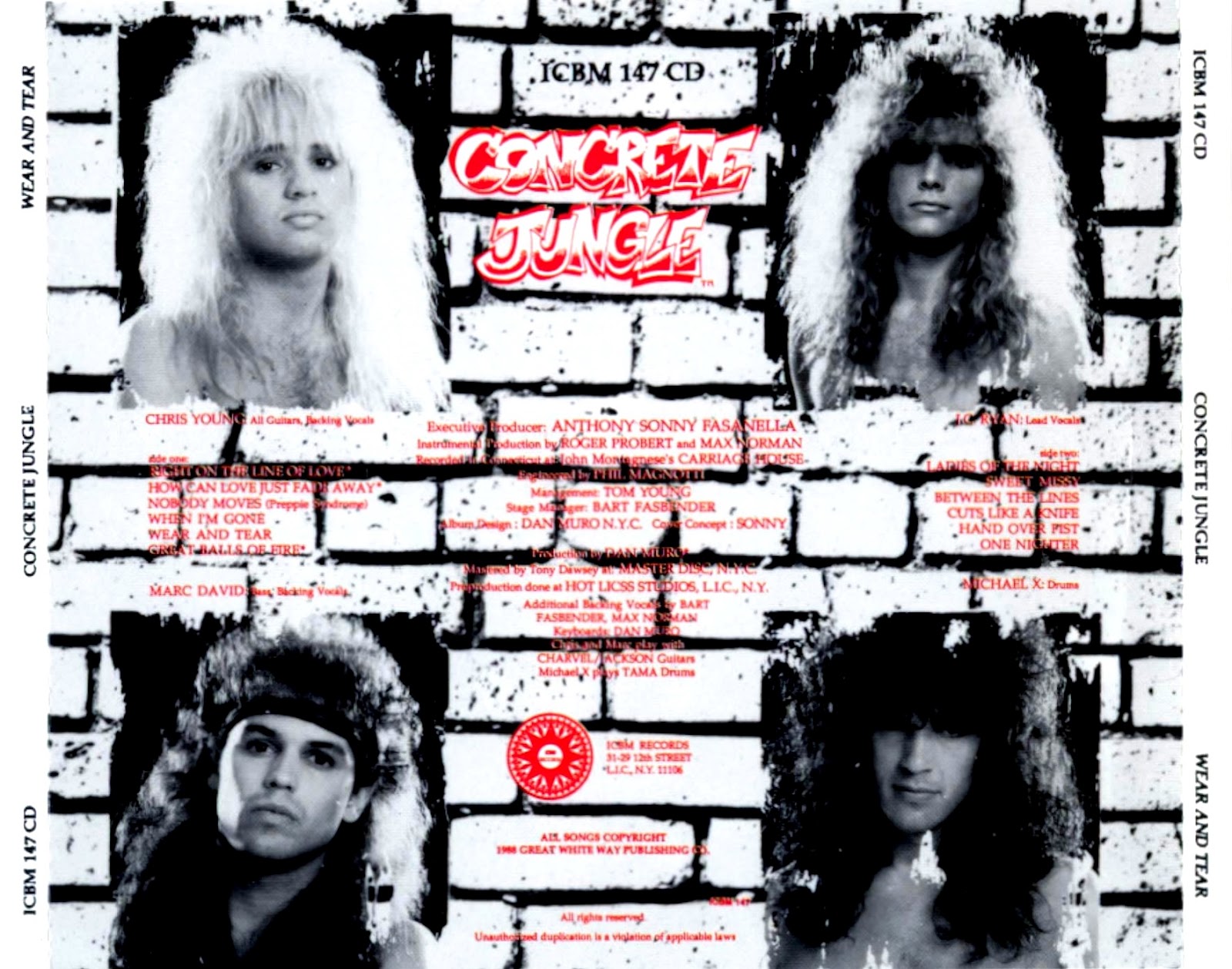 AOR Night Drive CONCRETE JUNGLE Wear and Tear (1988)